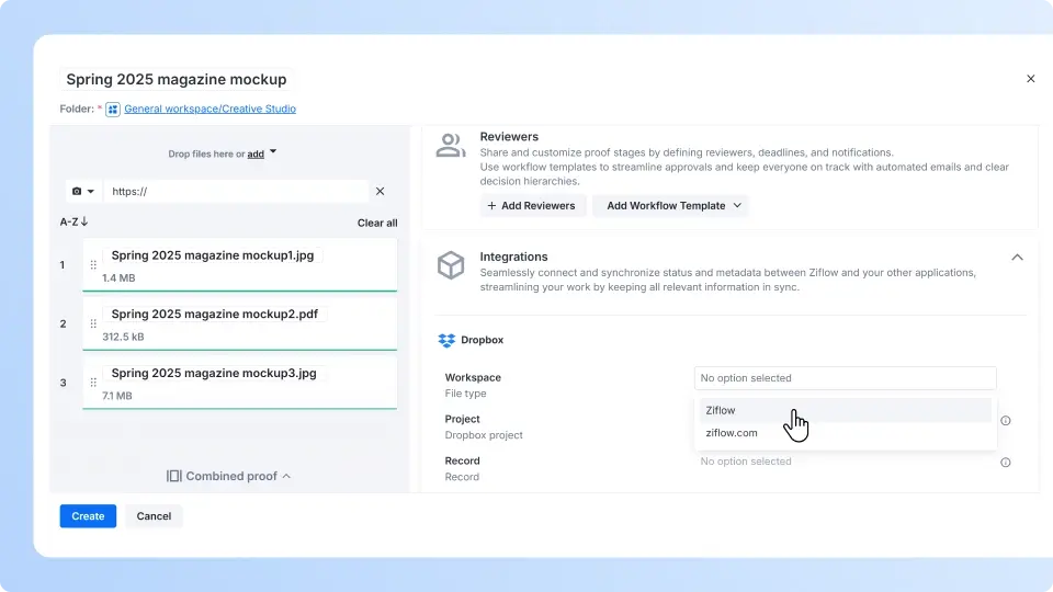 Find files and folders fasters - proof details in Ziflow searching option-1